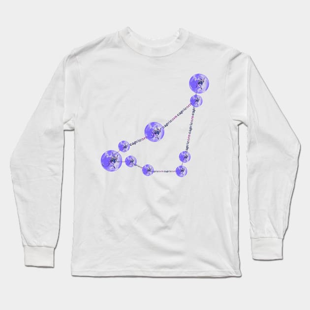 New Capricorn zodiac constellation Long Sleeve T-Shirt by INDONESIA68